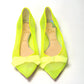 Fluro Yellow Flat Point Toe Shoe