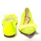 Fluro Yellow Flat Point Toe Shoe