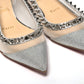 Silver Flat Point Toe Shoe