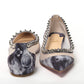 Multicolor Print Silver Flat Point Toe Shoe
