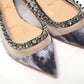 Multicolor Print Silver Flat Point Toe Shoe