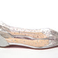 Silver Crystals Flat Point Toe Shoe