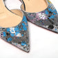 Multicolor Silver Flat Point Toe Shoe