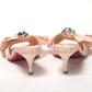 Multicolor Kitten Heel Studded Flat Shoes
