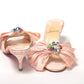 Multicolor Kitten Heel Studded Flat Shoes