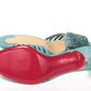 Noumea Blue Strappy Kitten Heel
