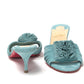 Noumea Blue Strappy Kitten Heel