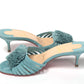 Noumea Blue Strappy Kitten Heel