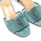 Noumea Blue Strappy Kitten Heel