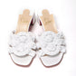 White Plaited High Heel Sandals