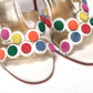 White Multicolor Spot Design High Heels Shoes Sandal