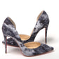 Multicolor Denim Print High Heels Pumps