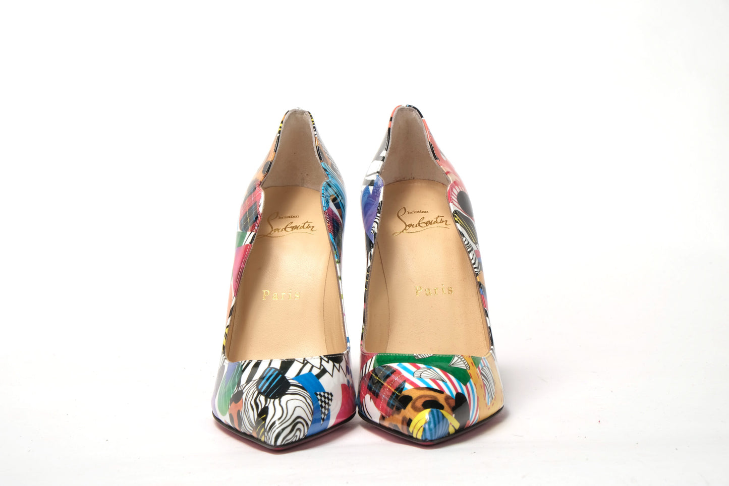 Multicolor Hot Chick Patent Sapeaur High Heels