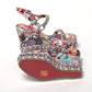 Multicolor Pyraclou 110 Patent High Heel Wedge