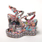 Multicolor Pyraclou 110 Patent High Heel Wedge