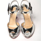 Silver/Black Pansy 85 Specchio Heels