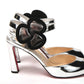 Silver/Black Pansy 85 Specchio Heels