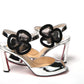 Silver/Black Pansy 85 Specchio Heels