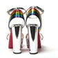 Silver/Multi Arendisc Alta Platform Heel