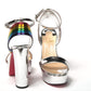 Silver/Multi Arendisc Alta Platform Heel