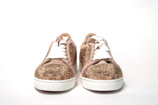 Antoinette Rose Gold Embellished Sneakers