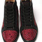 Red Black Louis Junior Spikes  Sneaker Shoes