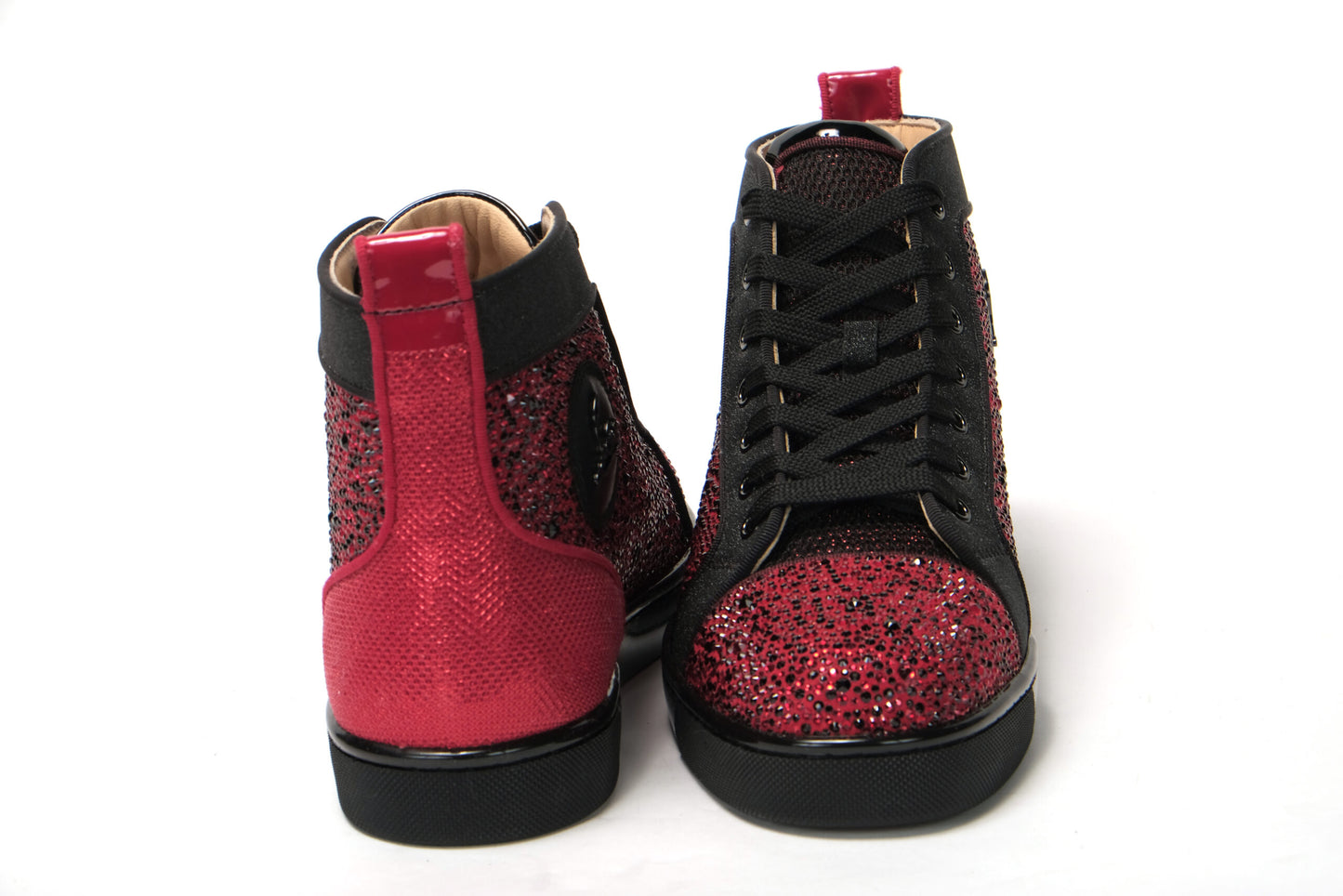 Red Black Louis Junior Spikes  Sneaker Shoes