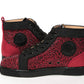 Red Black Louis Junior Spikes  Sneaker Shoes