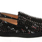 Black Rollerboat Flat Loafer Shoes