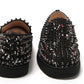 Black Rollerboat Flat Loafer Shoes