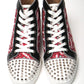 Version Loubi Red/Black Lou Spikes Orlato Flat Shoes