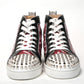 Version Loubi Red/Black Lou Spikes Orlato Flat Shoes