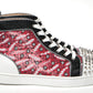 Version Loubi Red/Black Lou Spikes Orlato Flat Shoes