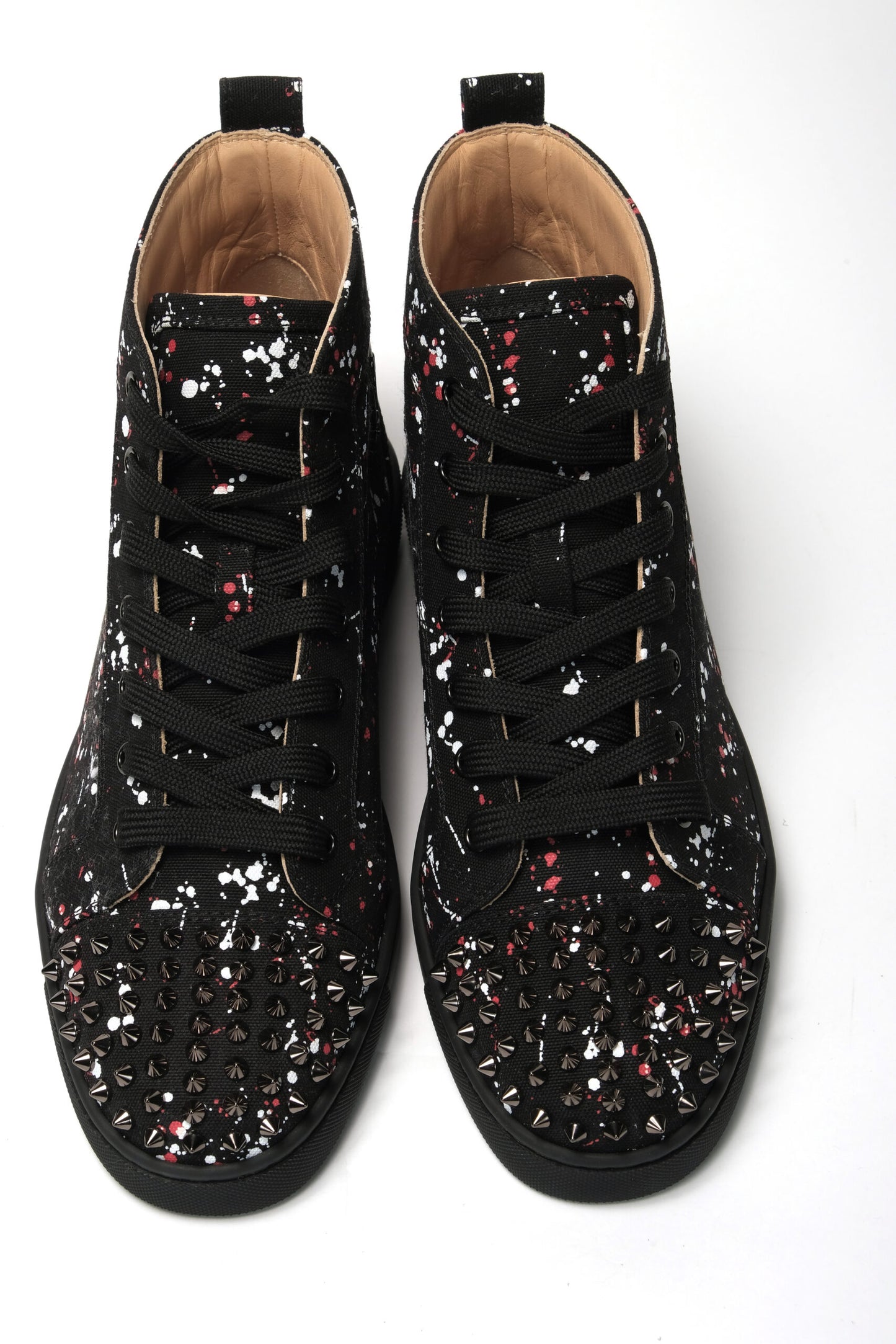 Black/Black Gun Lou Spikes Orlato Flat Shoes