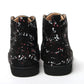 Black/Black Gun Lou Spikes Orlato Flat Shoes