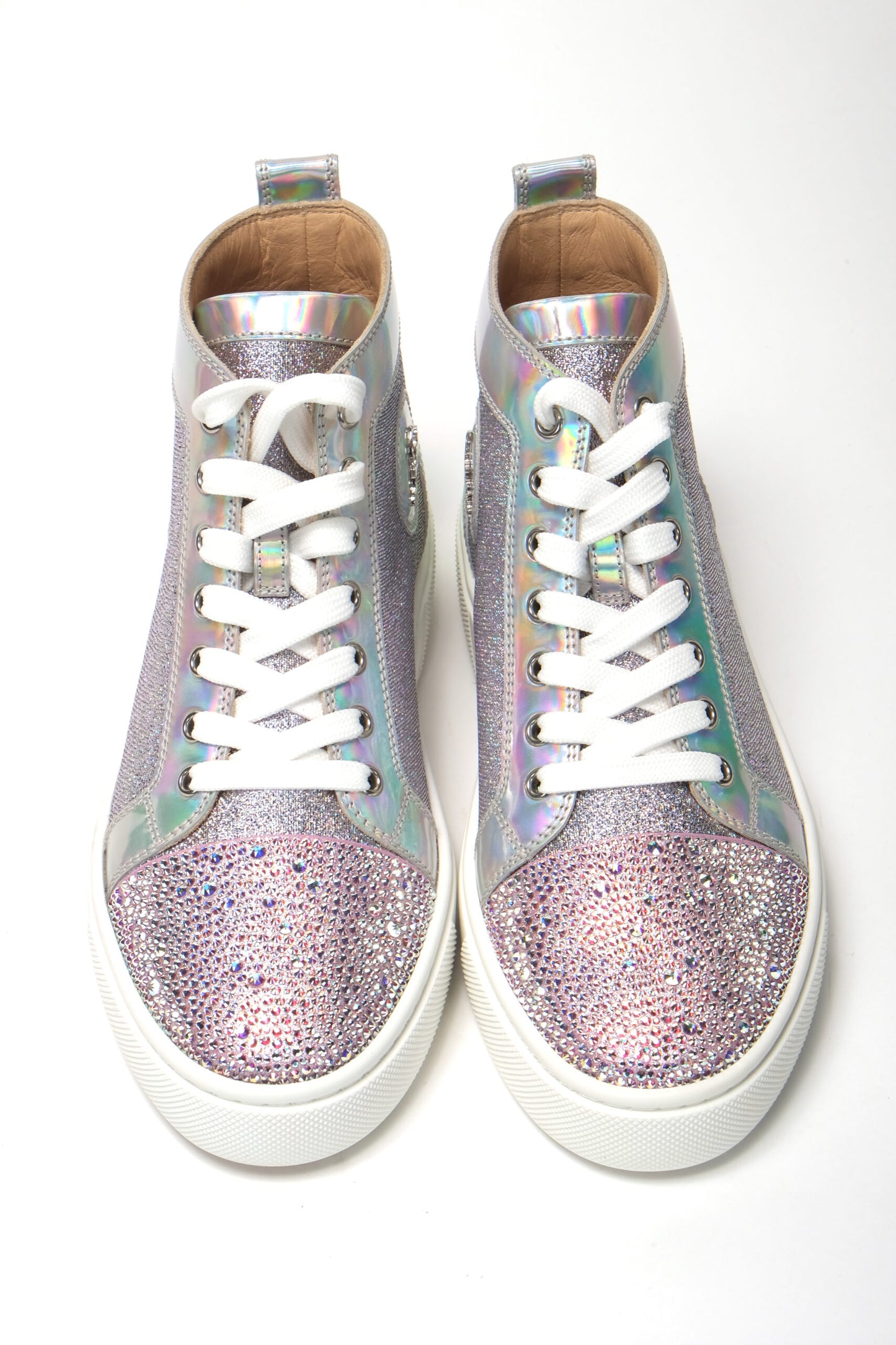 AB Silver Super Lou Strass Flat Shoes