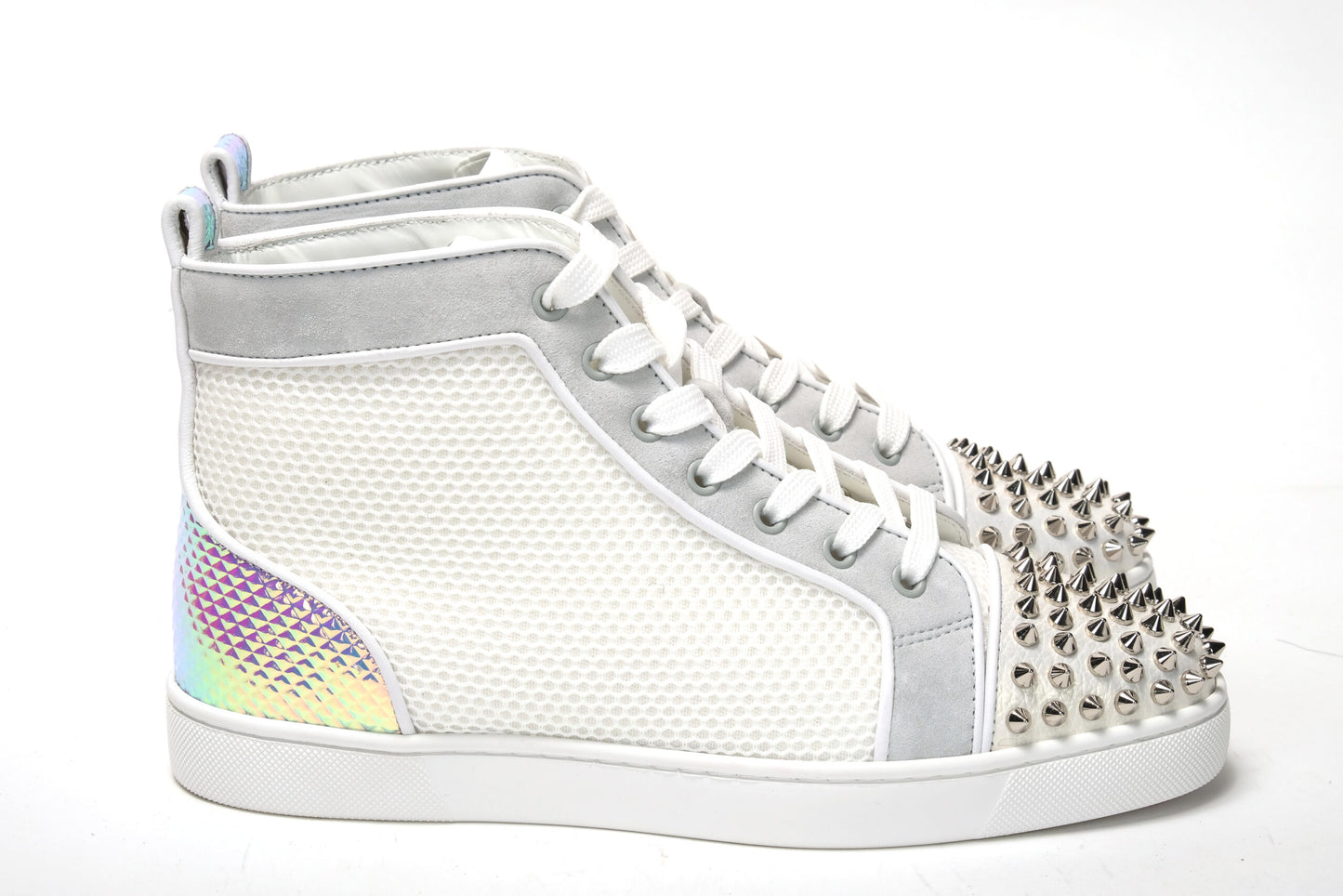 Bianco Version Lou Spikes Orlato Flat Shoes