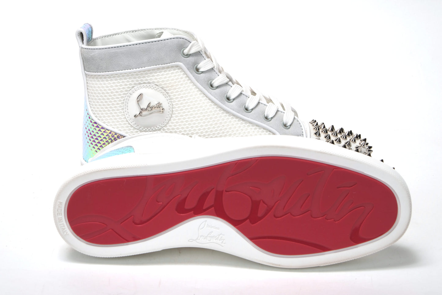 Bianco Version Lou Spikes Orlato Flat Shoes