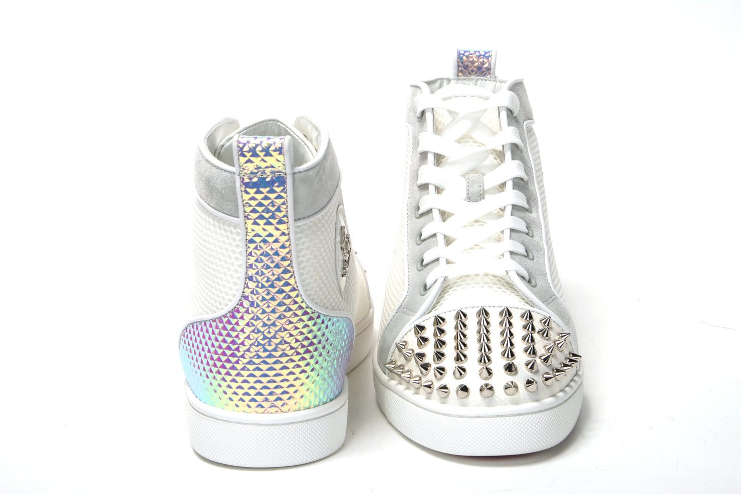 Bianco Version Lou Spikes Orlato Flat Shoes