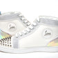Bianco Version Lou Spikes Orlato Flat Shoes