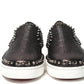 Black/Dk Gun Pik Boat Flat Lurex Shoes
