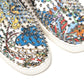 White/Multi Silver Rollerboat Flat Crepe Shoes