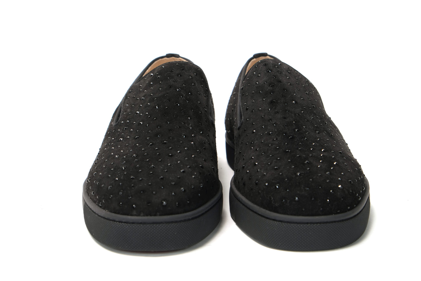 Black Boat Man Flat Veau Shoes