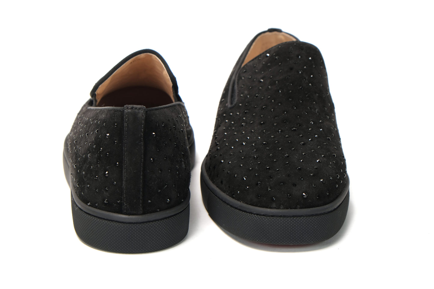 Black Boat Man Flat Veau Shoes