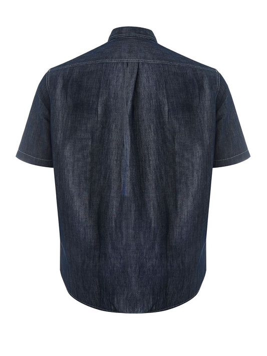 Elegant Blue Denim Casual Shirt