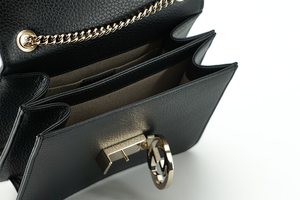 Elegant Black Leather Shoulder Bag