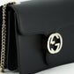 Elegant Black Leather Shoulder Bag