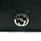 Elegant Black Calf Leather Shoulder Bag