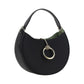 Elegant Black Calf Leather Shoulder Bag