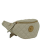 Elegant White Lamb Leather Belt Bag